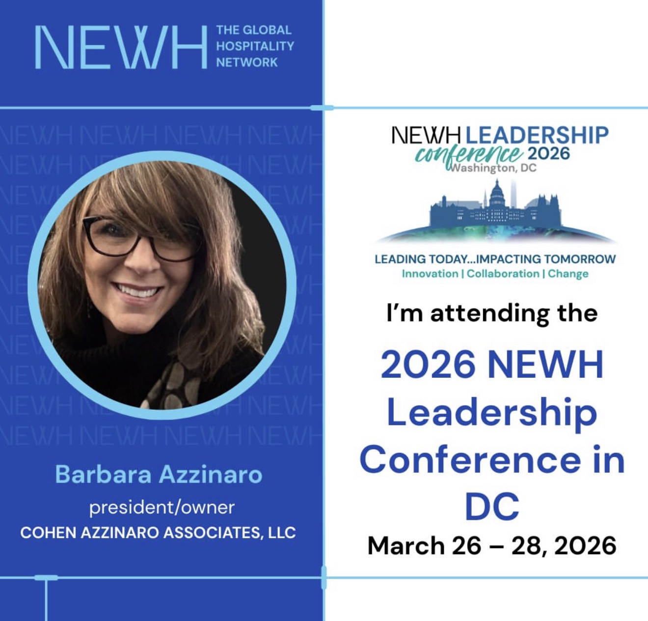 I'm attending the 2026 NEWH Leadership Conference in DC, March 26-28 2026